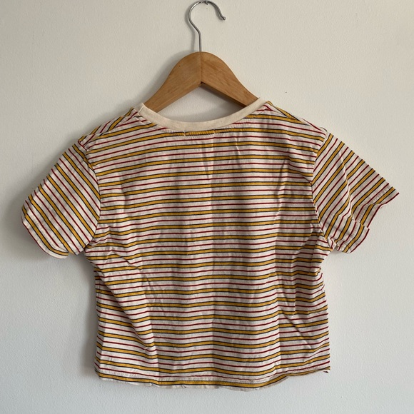 Brandy Melville yellow striped t-shirt - Picture 2 of 3